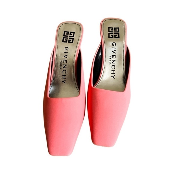 GIVENCHY Look Book Square Toe Heel Mules Pump White Eur 39 - Picture 5 of 8